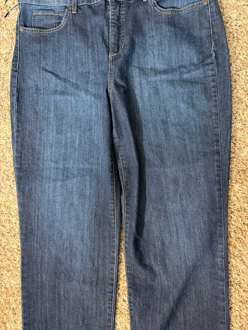 Bandolino Straight-Leg Dark Blue Denim Jeans